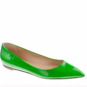 JCREW VIV PATENT POINTY TOE FLATS SZ 7.5